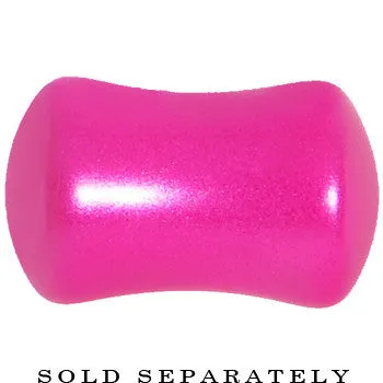 0 Gauge Hyacinth Pink Metallic Pearl Acrylic Saddle Plug