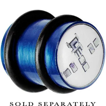 12mm Blue Anodized Titanium Blinking Plug