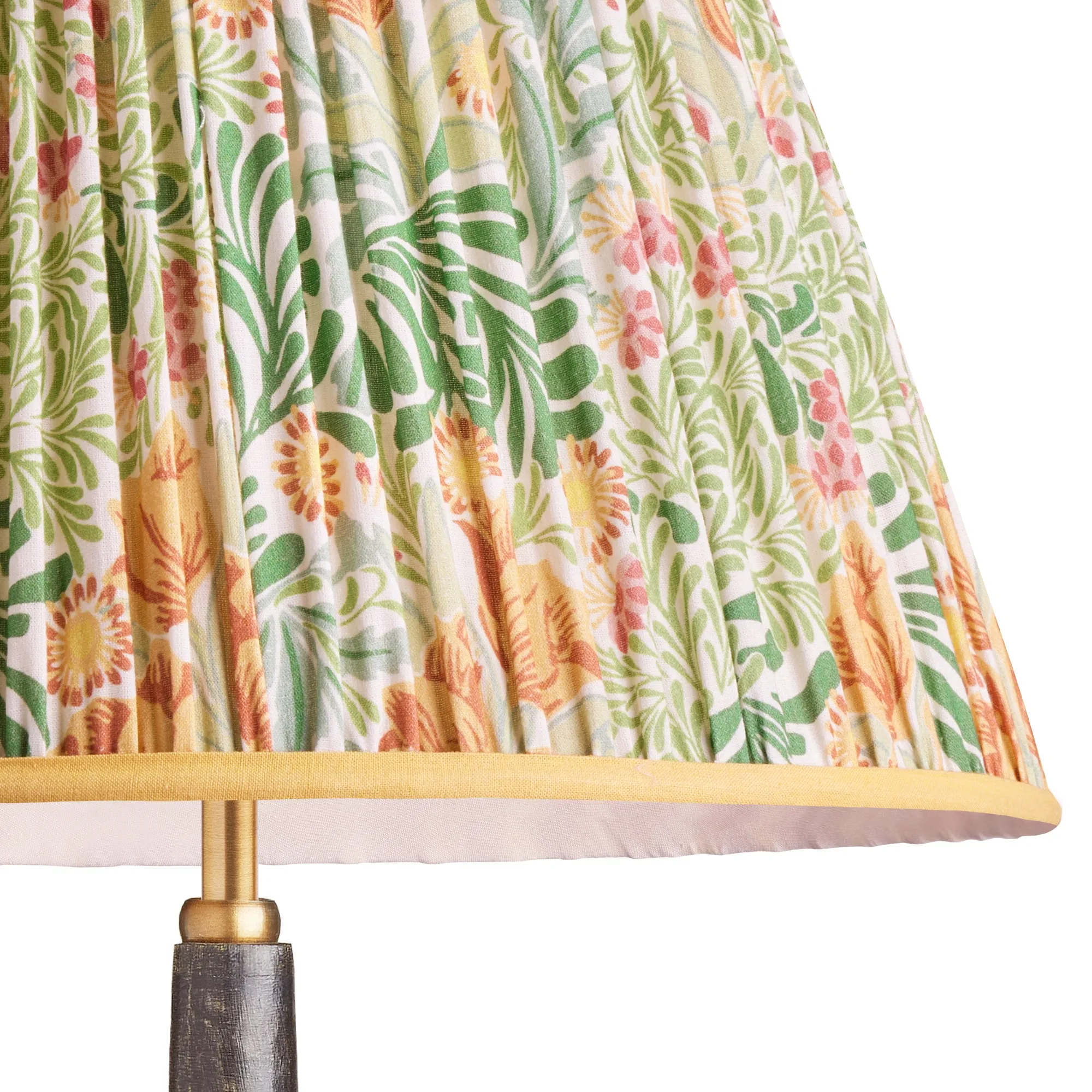 20cm empire shade in herball and weld Bower printed cotton by Morris & Co.