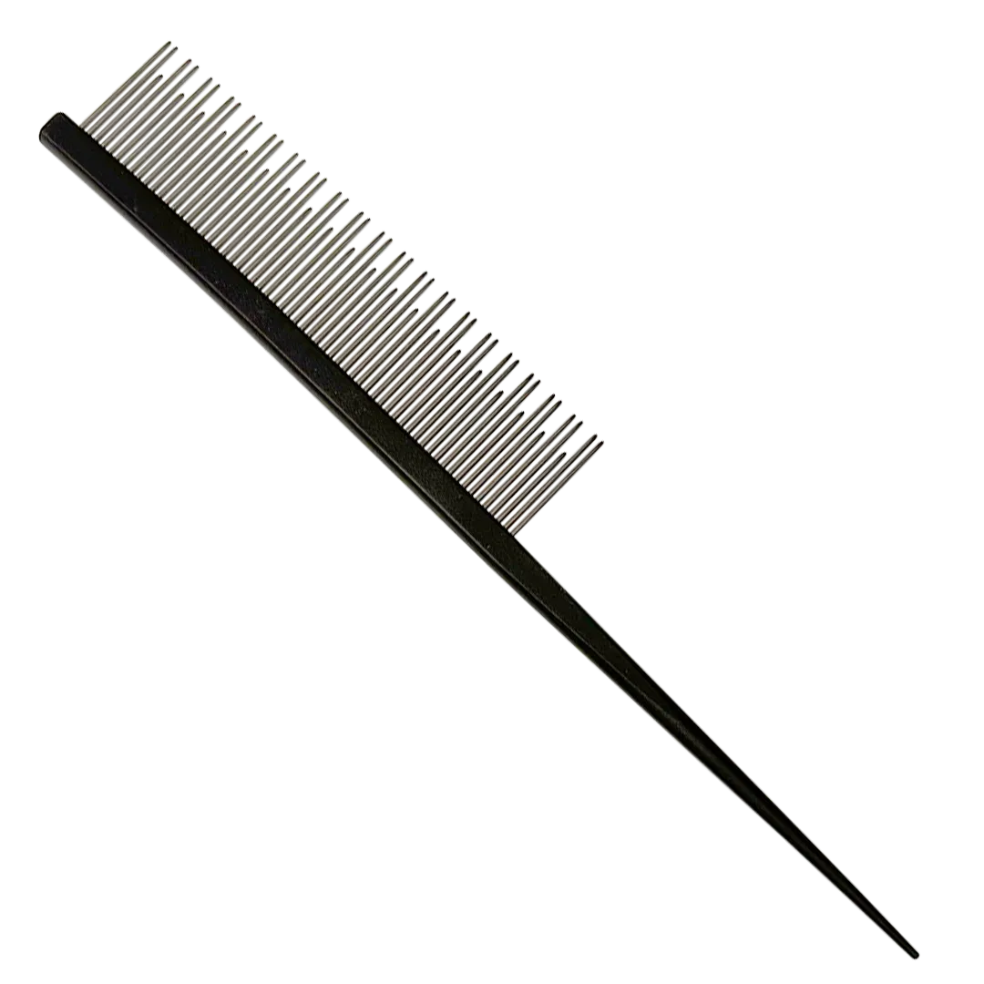 7" Parting Comb Dual Tooth Black by Chris Christensen