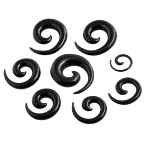 Acrylic Spiral Taper Flesh Tunnel Ear Stretcher / Expander Stretching Plug Snail