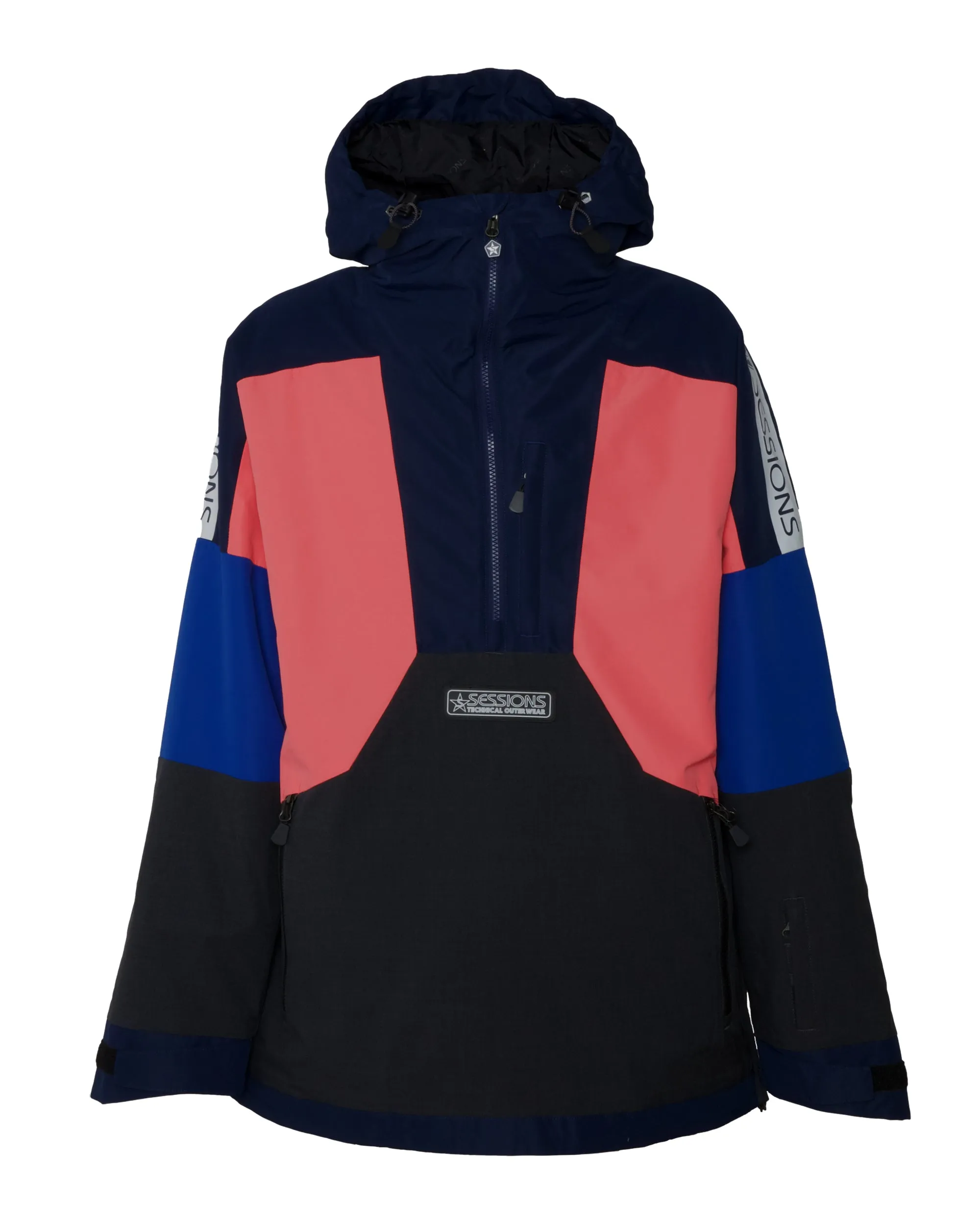 AGENT ANORAK PULLOVER JACKET - NAVY/PINK