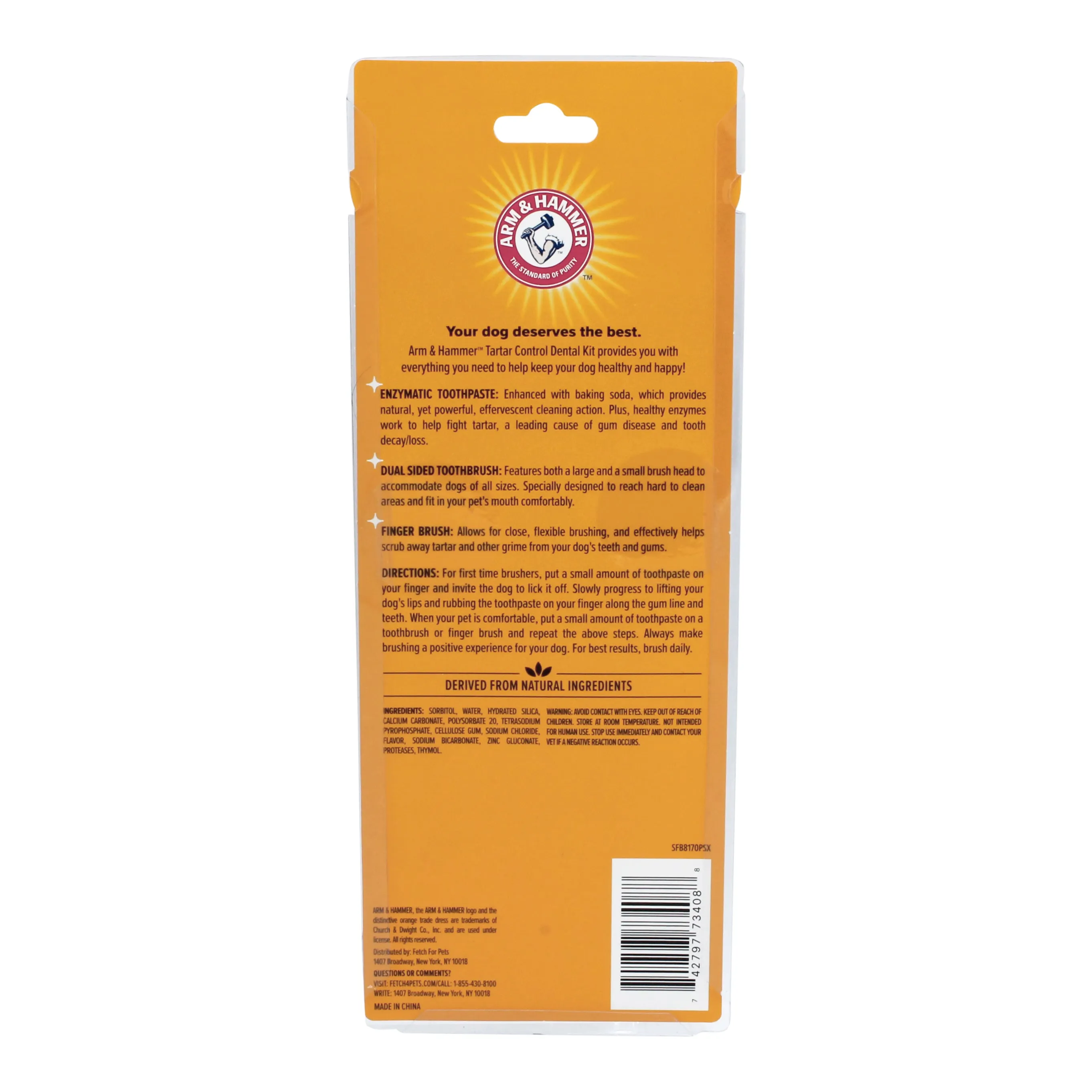 Arm & Hammer Tartar Control Dental Kit for Dogs, Beef