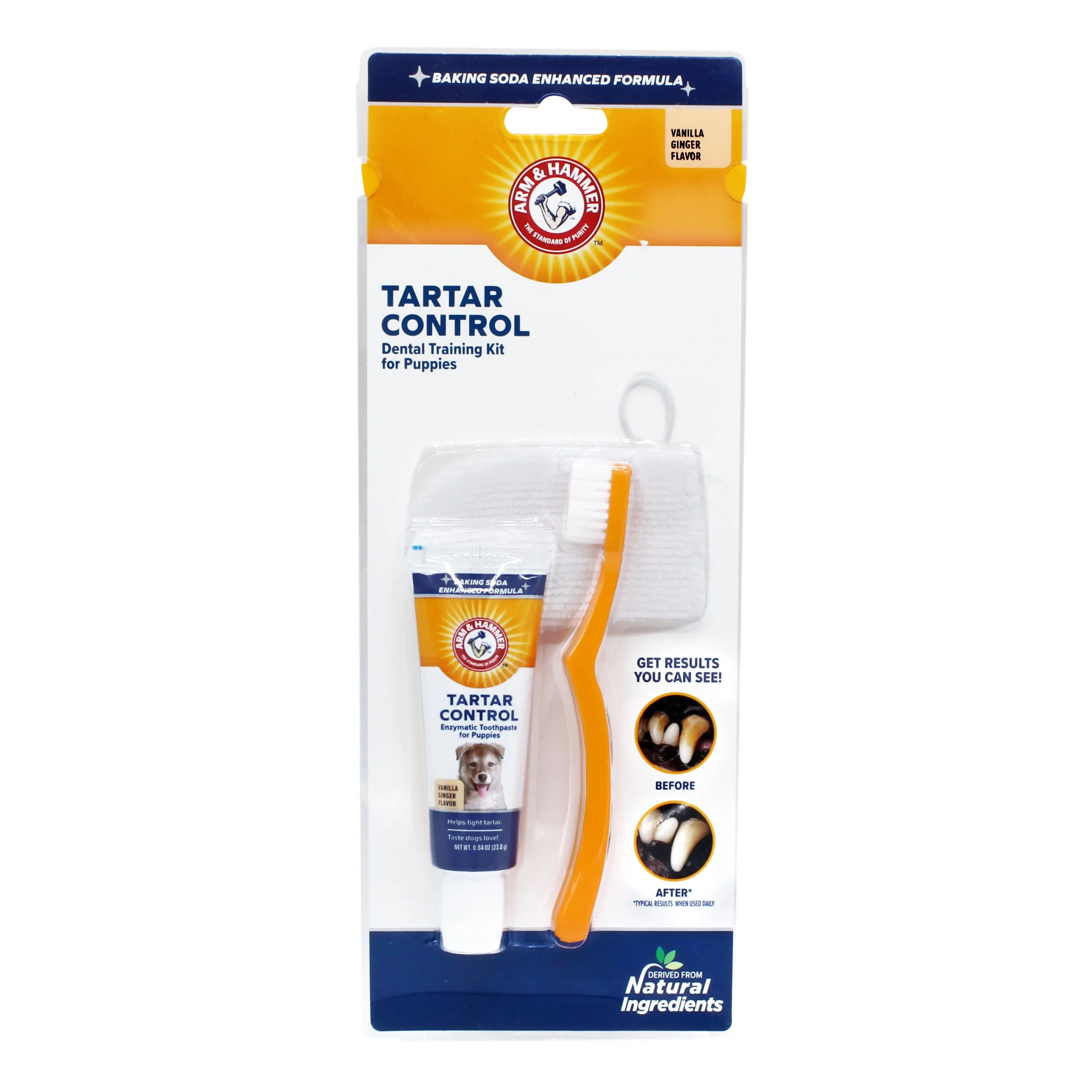Arm & Hammer Tartar Control Dental Training Kit for Puppies, Vanilla Ginger