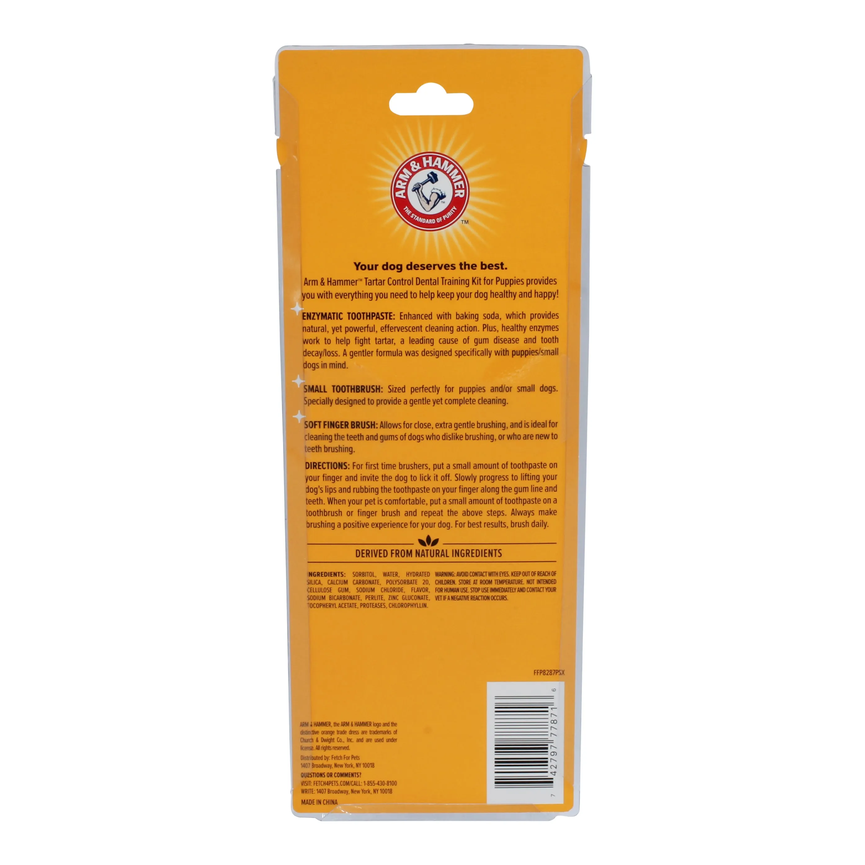 Arm & Hammer Tartar Control Dental Training Kit for Puppies, Vanilla Ginger