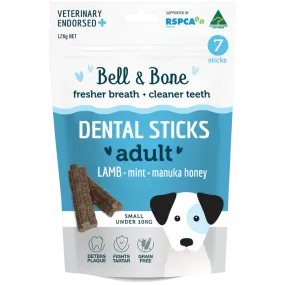 Bell and Bone Dental Sticks Lamb Mink and Manuka Honey for Small Dogs 126g