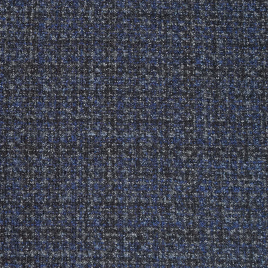 Black, Blue & Grey Wool, Silk & Cashmere Blend (A 1.50m Piece)
