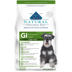 Blue Buffalo Natural Veterinary Diet GI Gastrointestinal Support Low Fat Dry Dog Food, Whitefish 6-lb bag
