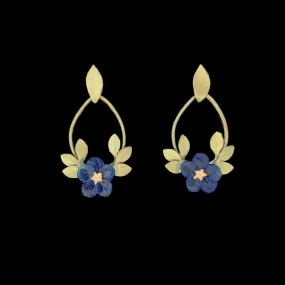 Blue-Eyed Mary Earrings - Oval Post