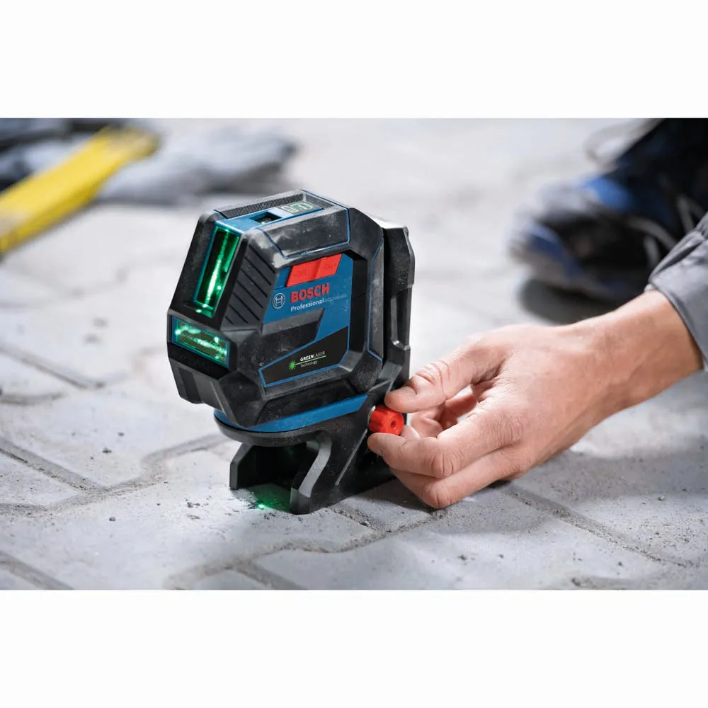 Bosch GCL100-40G Green-Beam Self-Leveling Cross-Line Laser with Plumb Points