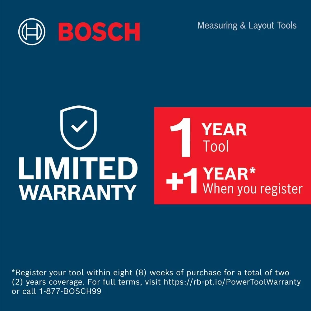 Bosch GCL100-40G Green-Beam Self-Leveling Cross-Line Laser with Plumb Points