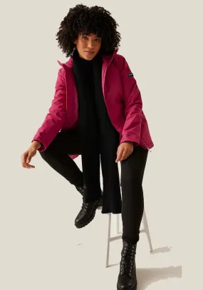 Broadia Fur Hood Waterproof Jacket - Pink