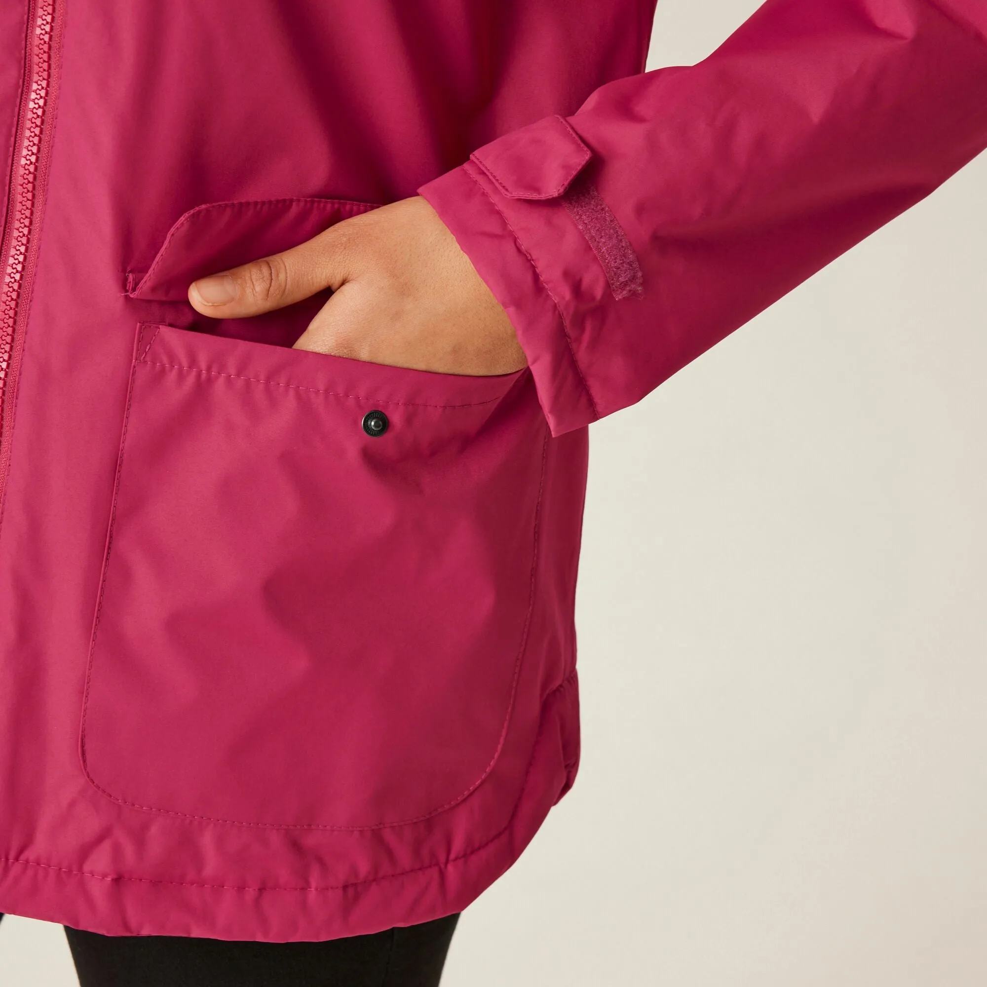 Broadia Fur Hood Waterproof Jacket - Pink