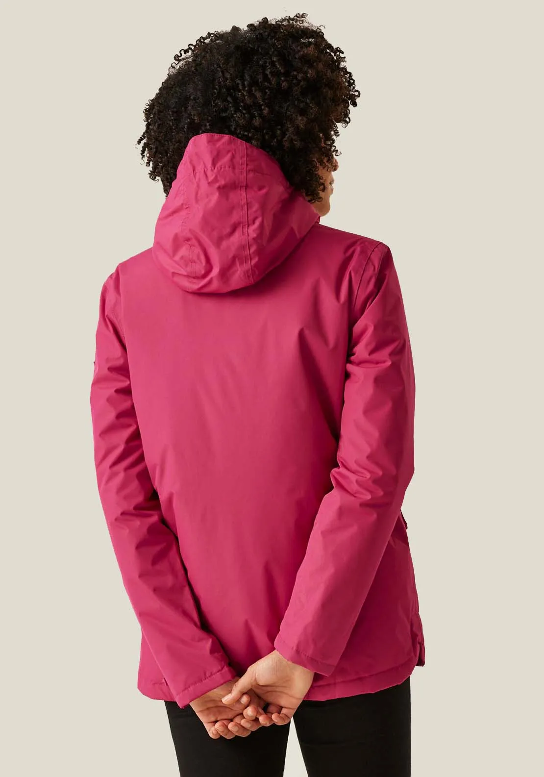 Broadia Fur Hood Waterproof Jacket - Pink
