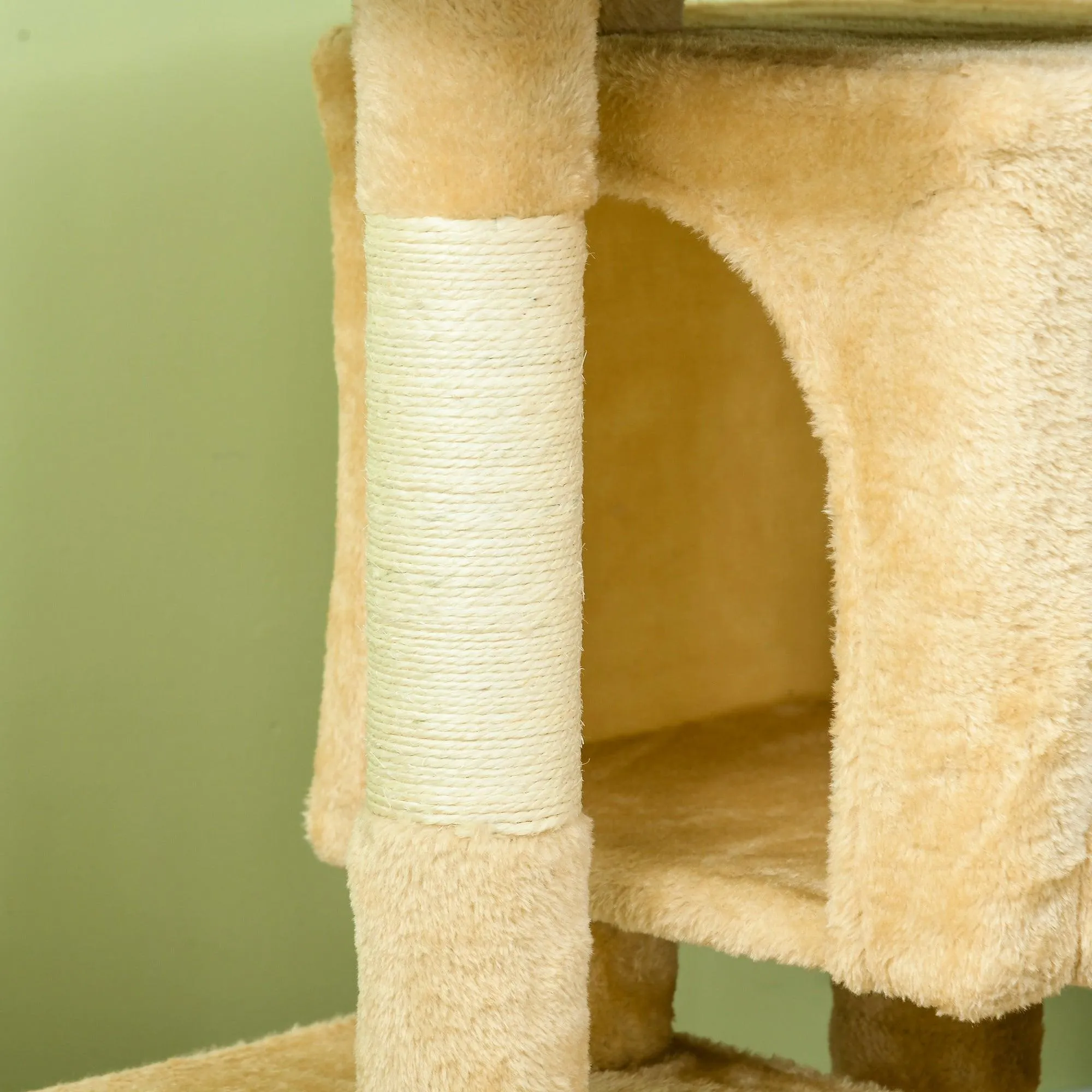 Cat Activity Tree with 2 Houses, 83cm - Cream White