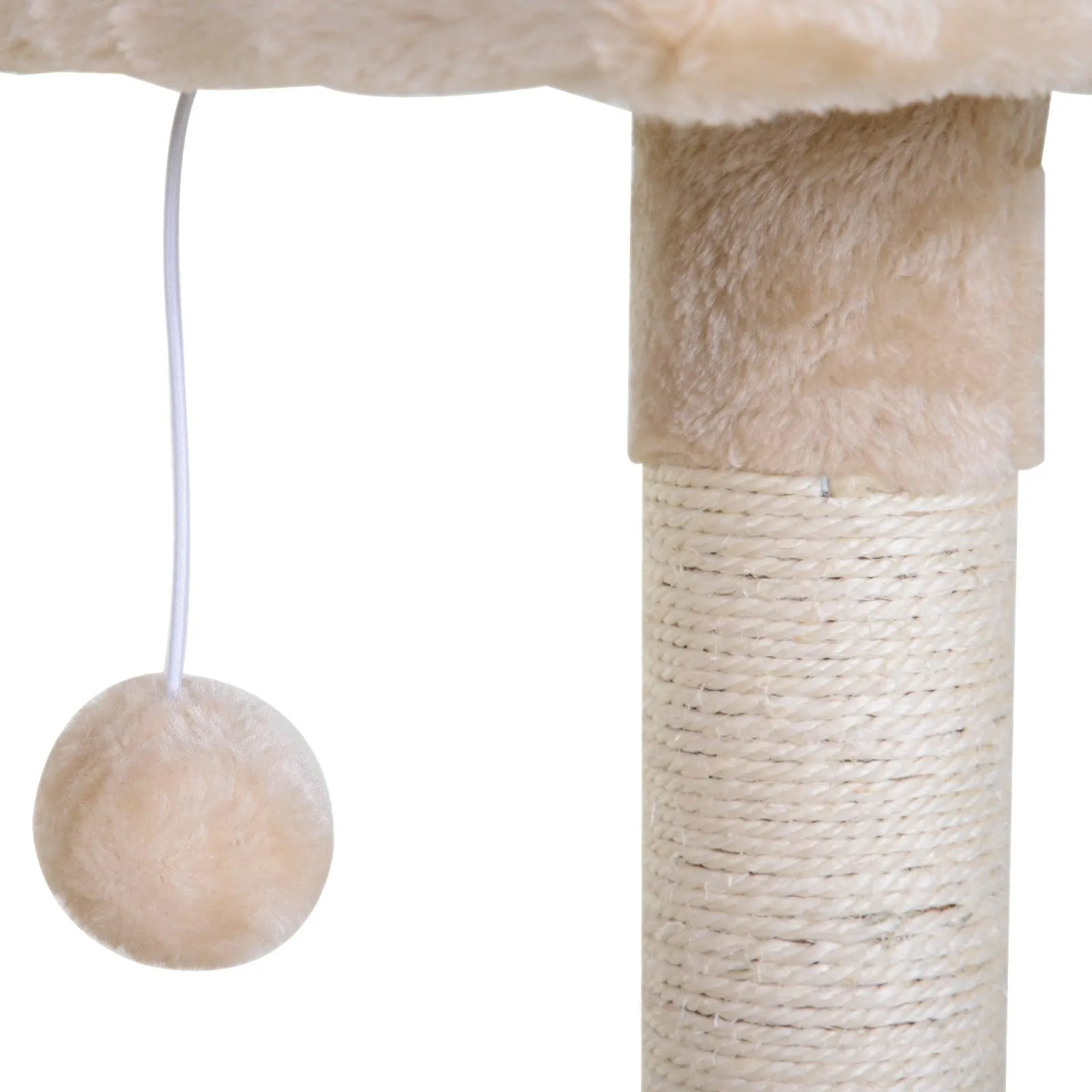 Cat Tree Hammock Bed w/ Scratching Post, 70cm - Beige