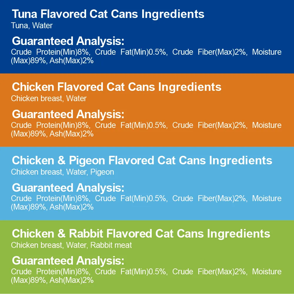 Cator Pigeon & Chicken Wet Cat Food Cans - High Quality Protein Formula 85gx6
