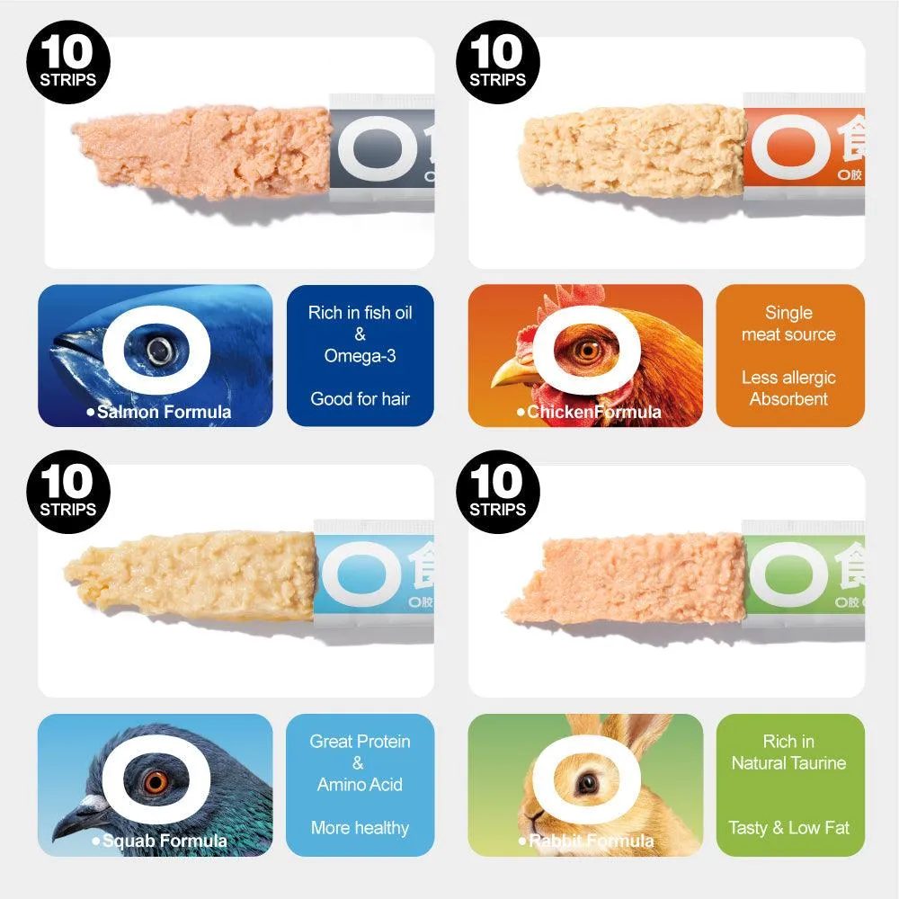 Cator Squab Formula Kitten Food Cat Treats with Single Meat Source 15gx10