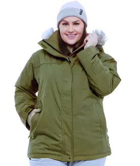 CLEARANCE - Cartel Brooklyn Stretch Ski Jacket Army Sizes 20 & 28