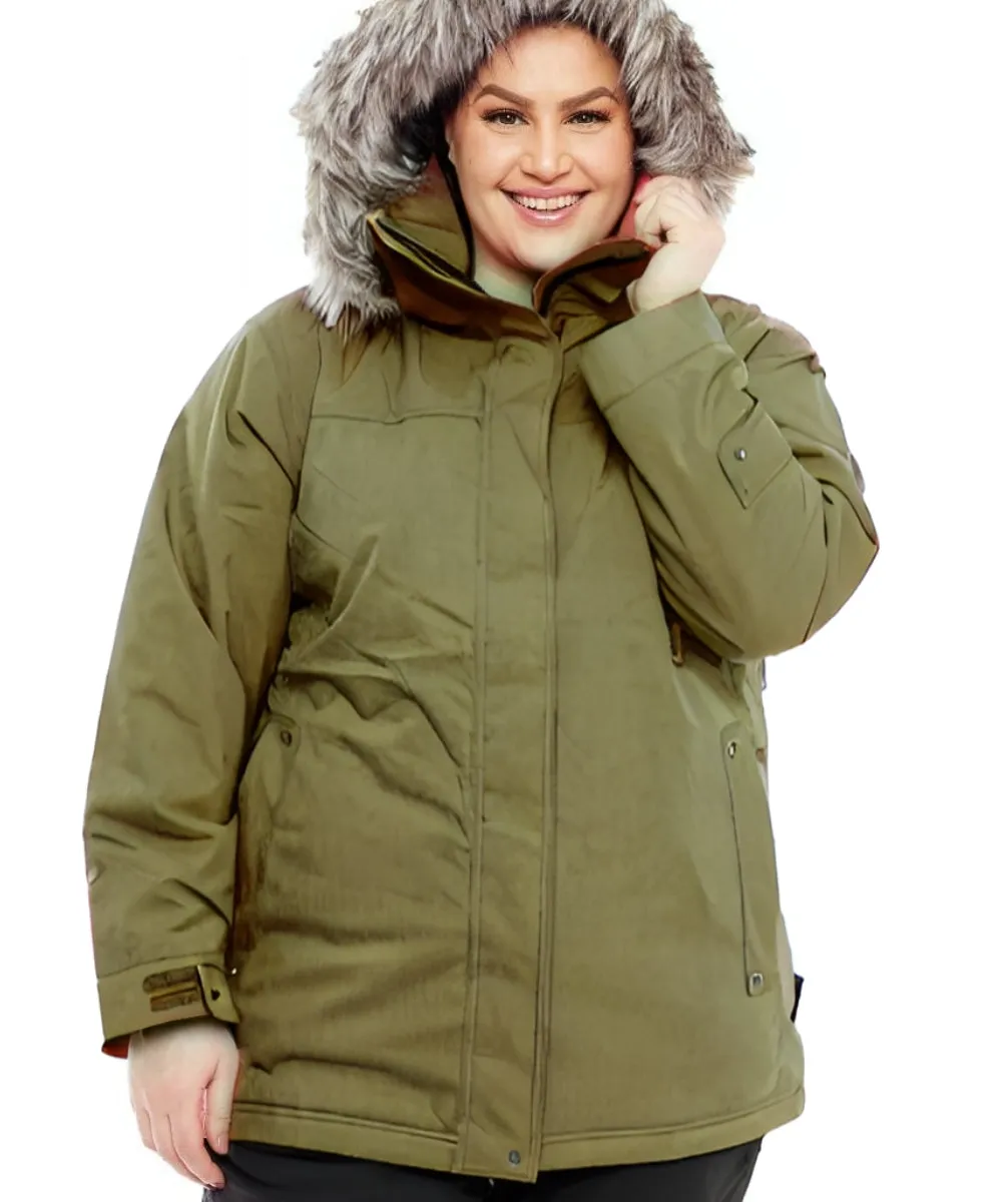 CLEARANCE - Cartel Brooklyn Stretch Ski Jacket Army Sizes 20 & 28