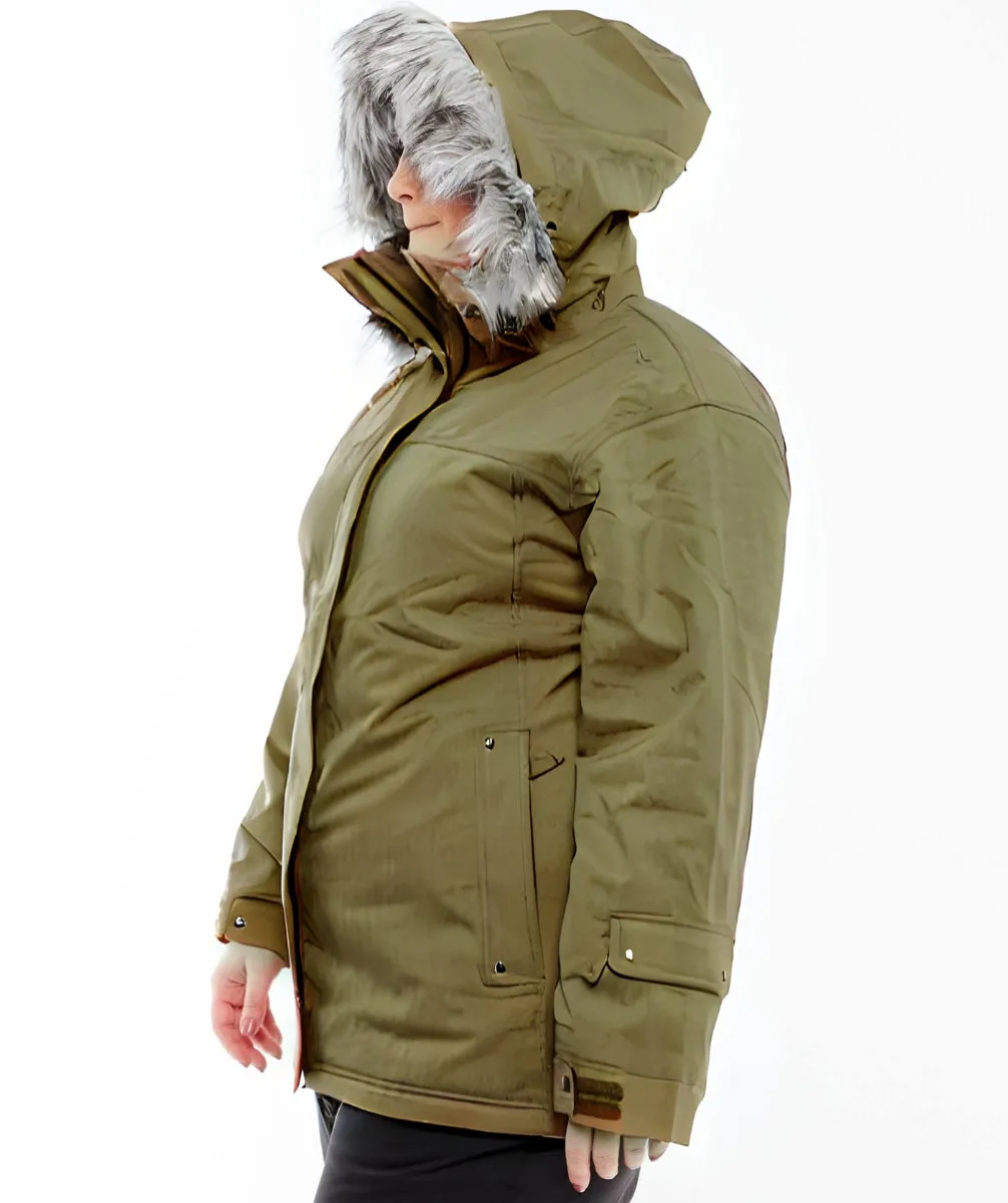 CLEARANCE - Cartel Brooklyn Stretch Ski Jacket Army Sizes 20 & 28