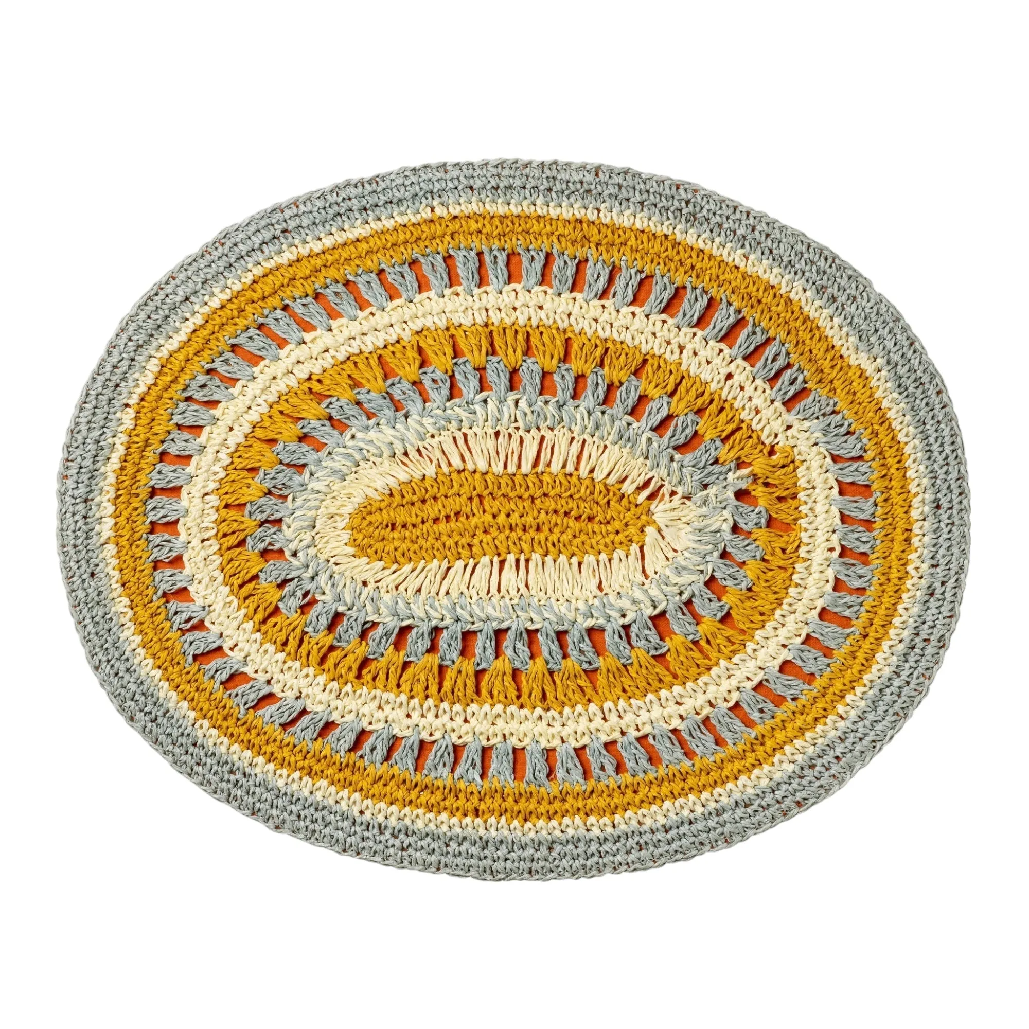 Crochet Placemat, Marigold, Set of Four