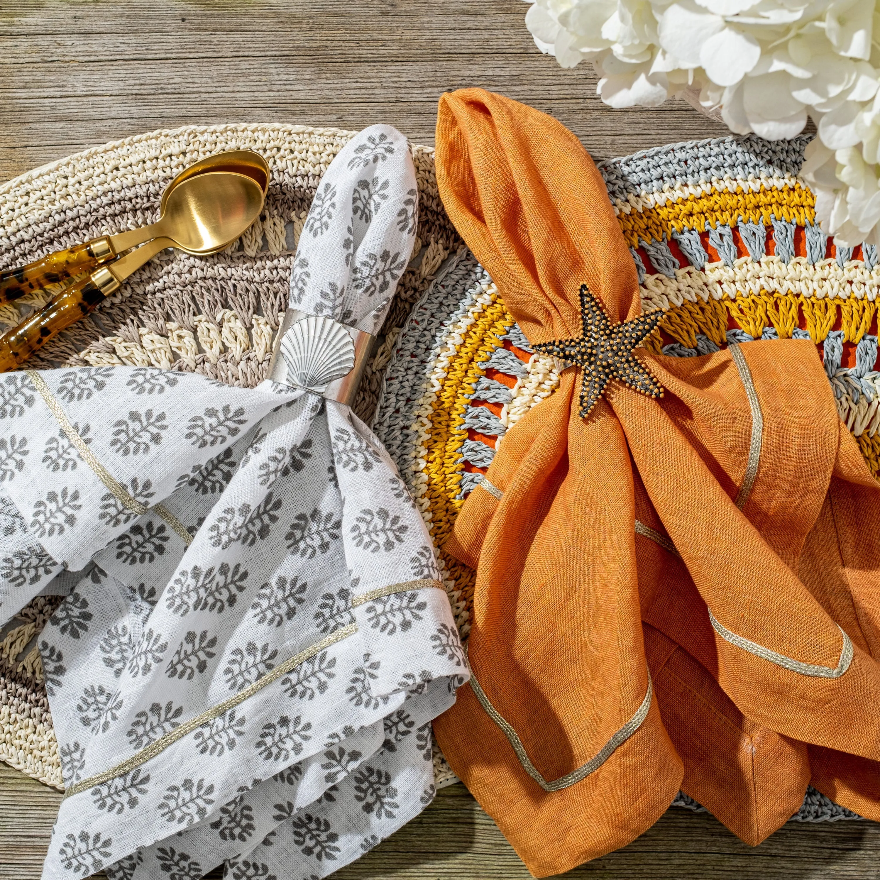 Crochet Placemat, Marigold, Set of Four
