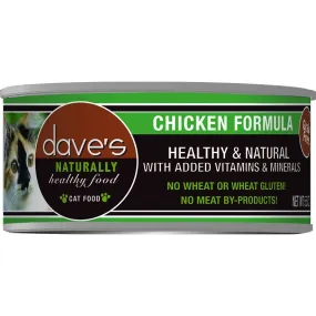 Dave's Pet Food Naturally Healthy Grain-Free Chicken Formula 5.5-oz, Case Of 24, Wet Cat Food