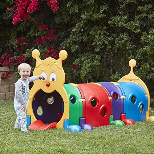 ECR4Kids ELR-035 GUS Climb-N-Crawl Caterpillar Tunnel, Indoor and Outdoor Fun Kids’ Play Structure, Expandable with Other Sets, Certified and Safe, Ready to Assemble, 7 Feet Long