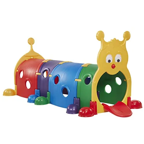 ECR4Kids ELR-035 GUS Climb-N-Crawl Caterpillar Tunnel, Indoor and Outdoor Fun Kids’ Play Structure, Expandable with Other Sets, Certified and Safe, Ready to Assemble, 7 Feet Long