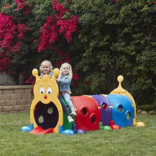ECR4Kids ELR-035 GUS Climb-N-Crawl Caterpillar Tunnel, Indoor and Outdoor Fun Kids’ Play Structure, Expandable with Other Sets, Certified and Safe, Ready to Assemble, 7 Feet Long
