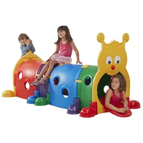 ECR4Kids ELR-035 GUS Climb-N-Crawl Caterpillar Tunnel, Indoor and Outdoor Fun Kids’ Play Structure, Expandable with Other Sets, Certified and Safe, Ready to Assemble, 7 Feet Long