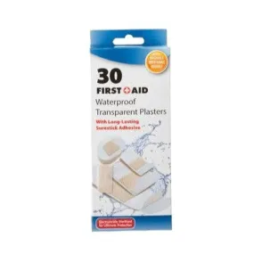 Firstaid Plaster Transparent Assorted Size 30pack