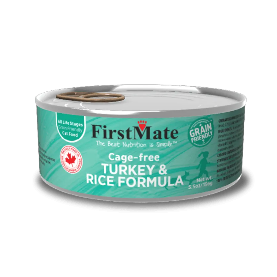 FirstMate Cage Free Turkey & Rice Formula Canned Cat Food
