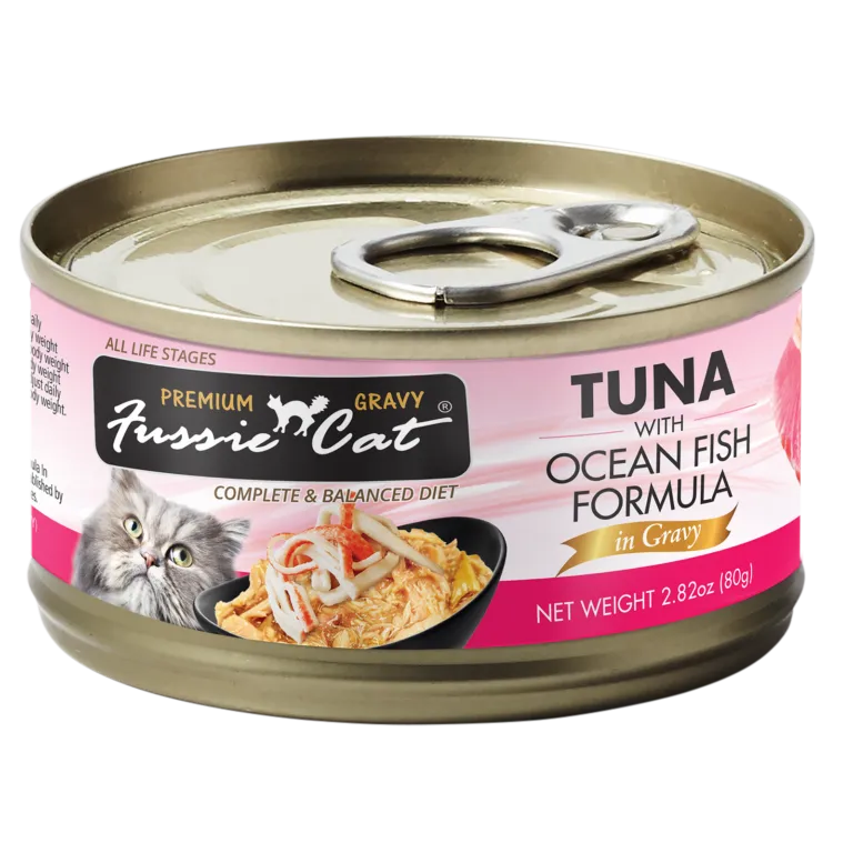 Fussie Cat Tuna with Ocean Fish Formula in Gravy Cat Food (2.82 oz)