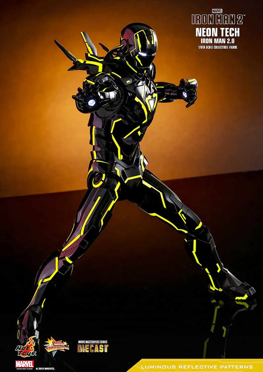 HOT TOYS MARVEL IRON MAN 2 NEON TECH IRON MAN 2.0 1/6 MMS523D29