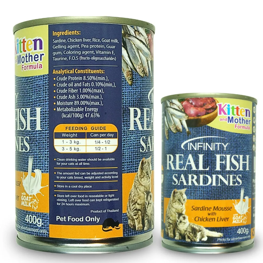 Infinity Cat Pate/Jelly Wet Food in 400g Can for Adult/Kitten
