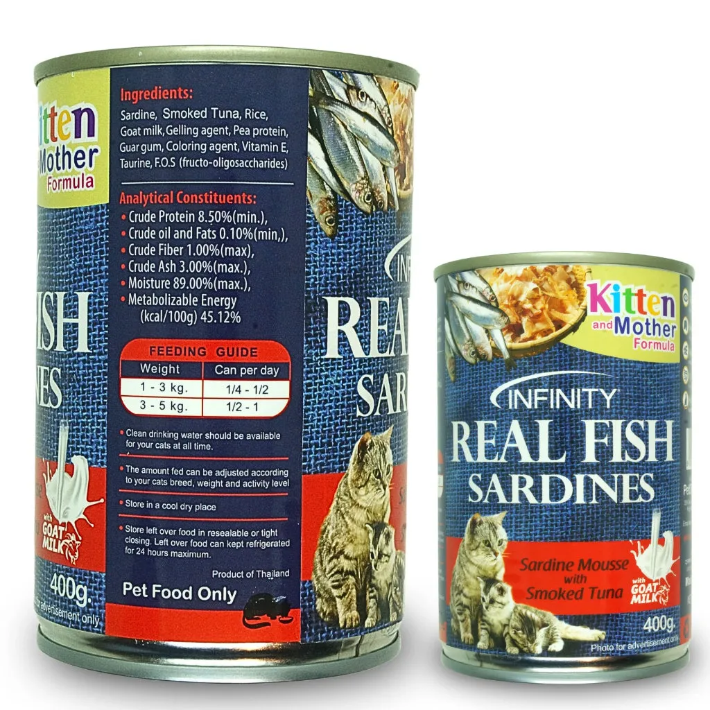 Infinity Cat Pate/Jelly Wet Food in 400g Can for Adult/Kitten