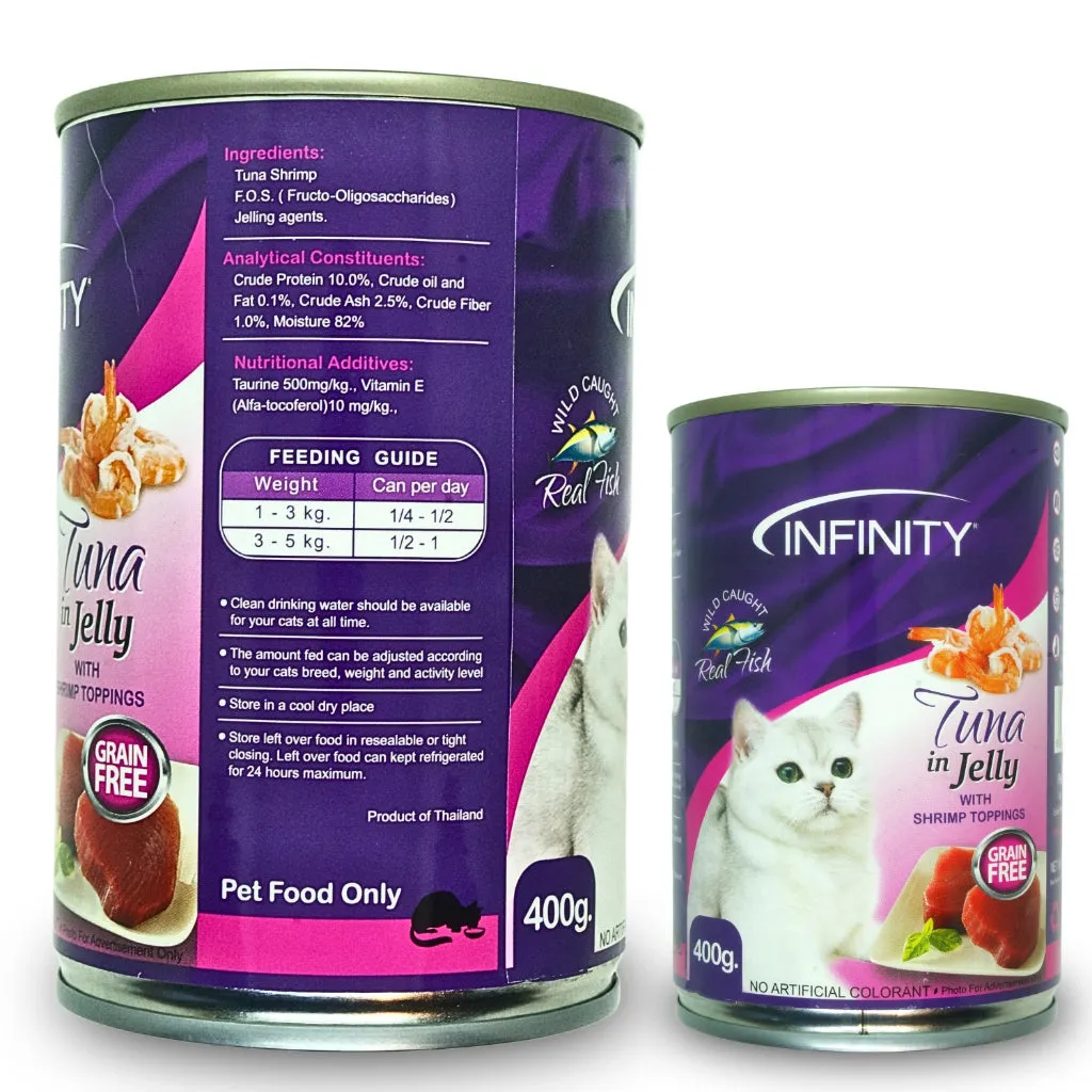 Infinity Cat Pate/Jelly Wet Food in 400g Can for Adult/Kitten
