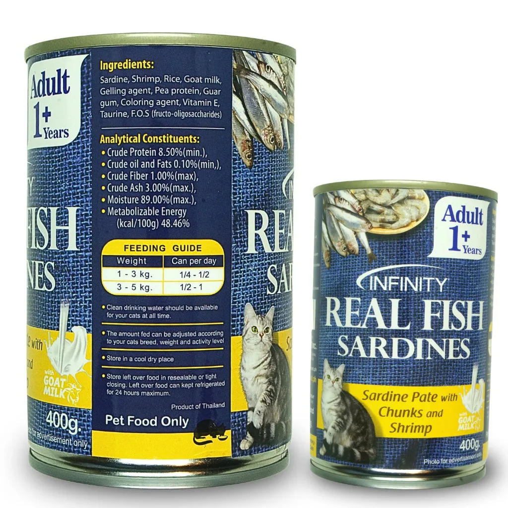 Infinity Cat Pate/Jelly Wet Food in 400g Can for Adult/Kitten