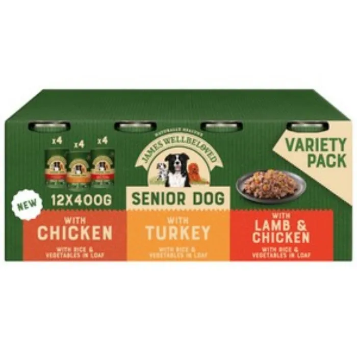James Wellbeloved Senior In Loaf Can 12x400g