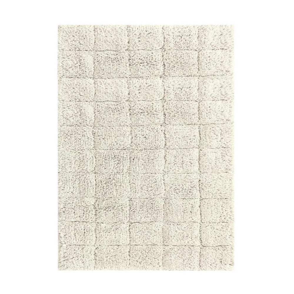 Knightsbridge Summer Tile 220 GSF Non Skid Back Bath Rug 17 x 24 - Ivory