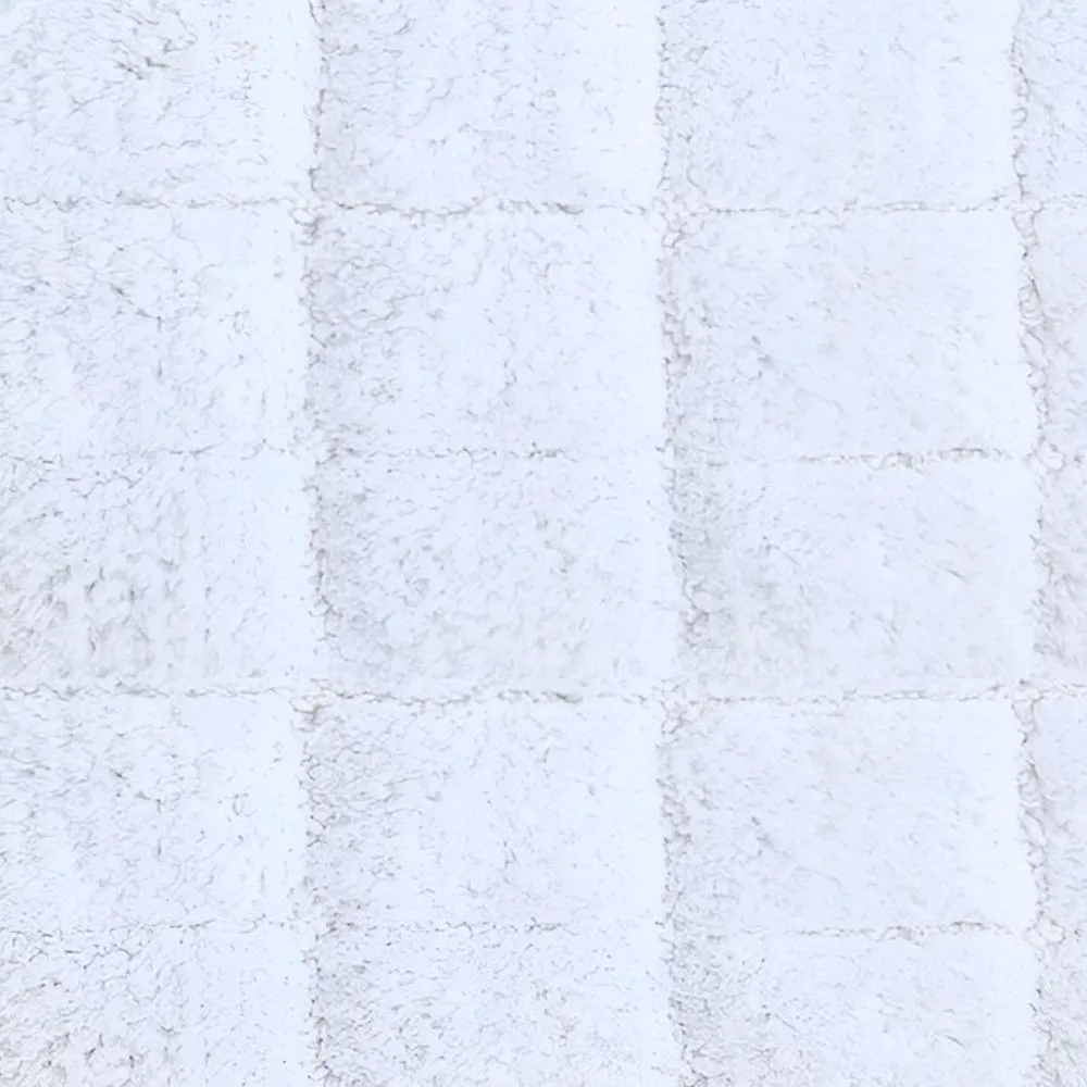 Knightsbridge Summer Tile 220 GSF Non Skid Back Bath Rug 20 x 30 - White