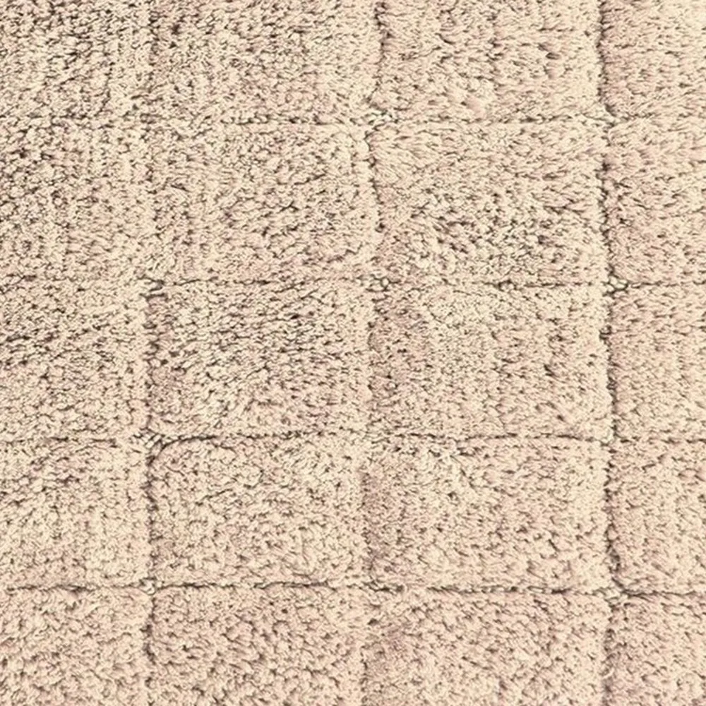 Knightsbridge Summer Tile 220 GSF Non Skid Back Bath Rug 21 x 34 - Natural
