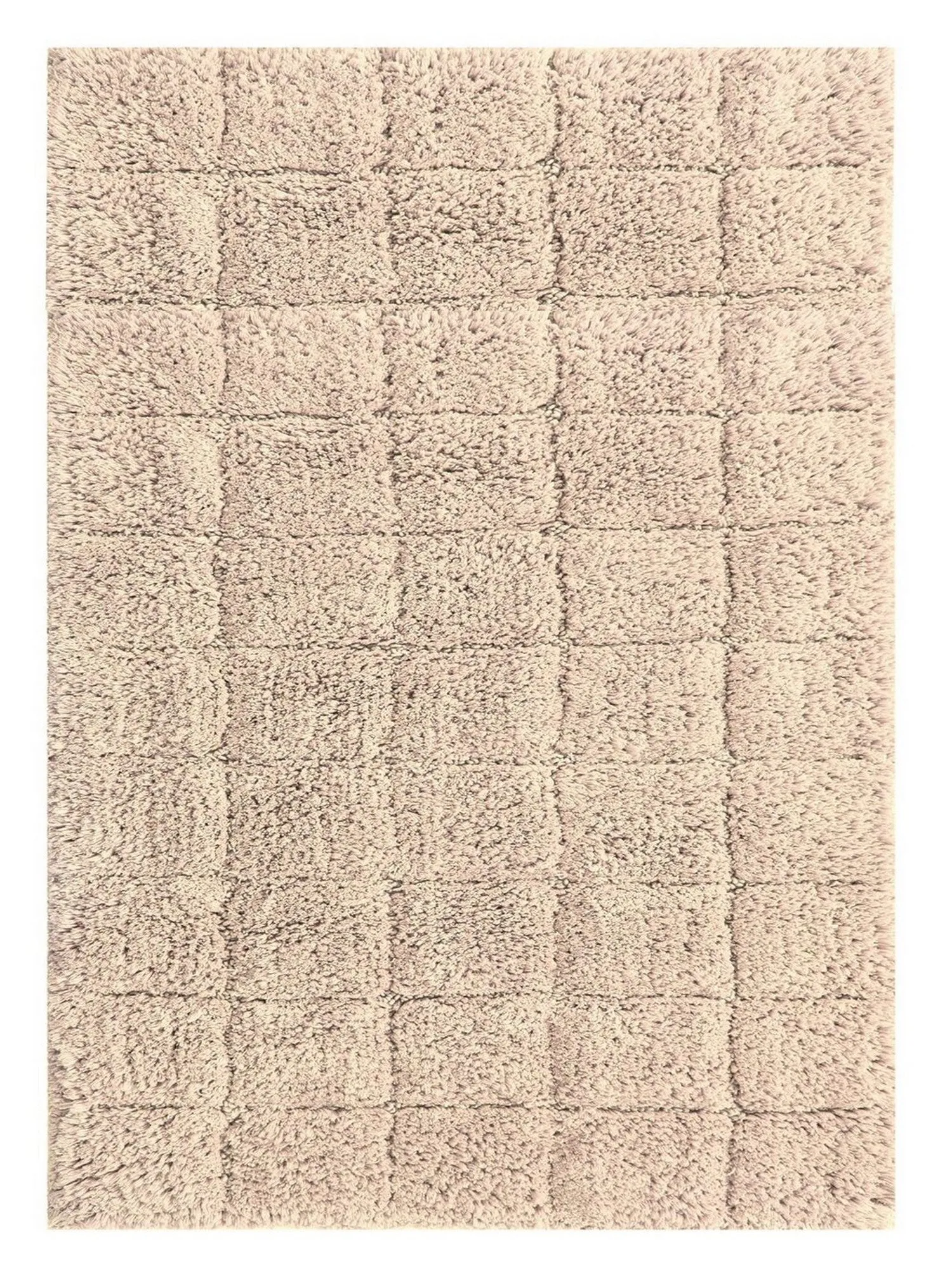 Knightsbridge Summer Tile 220 GSF Non Skid Back Bath Rug 21 x 34 - Natural