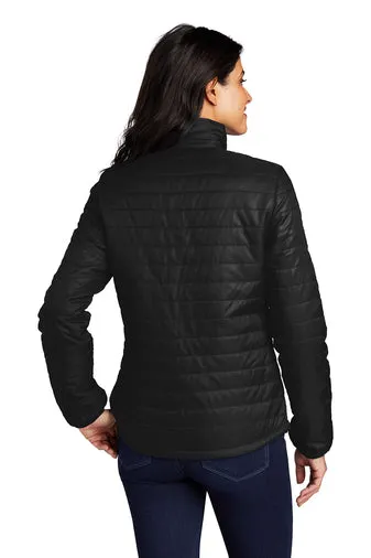 Ladies Port Authority Puffy Packable Jacket - Deep Black