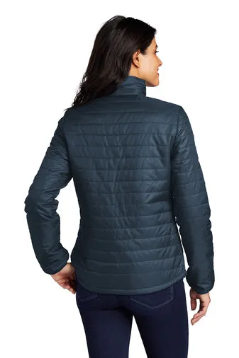 Ladies Port Authority Puffy Packable Jacket - Regatta Blue