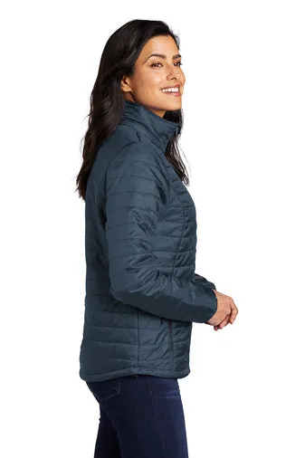 Ladies Port Authority Puffy Packable Jacket - Regatta Blue