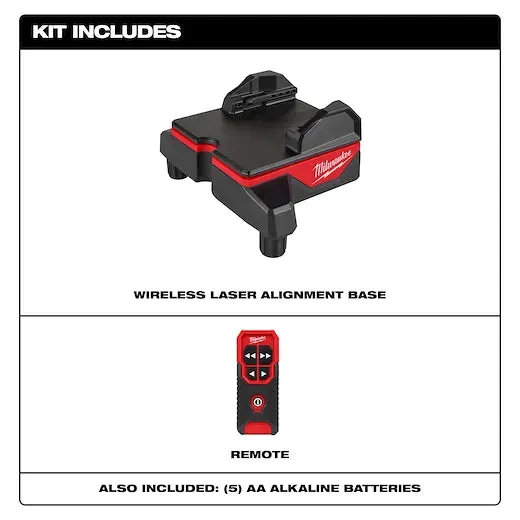 Laser Level - Milwaukee Wireless Laser Alignment Base w/ Remote, 48-35-1314