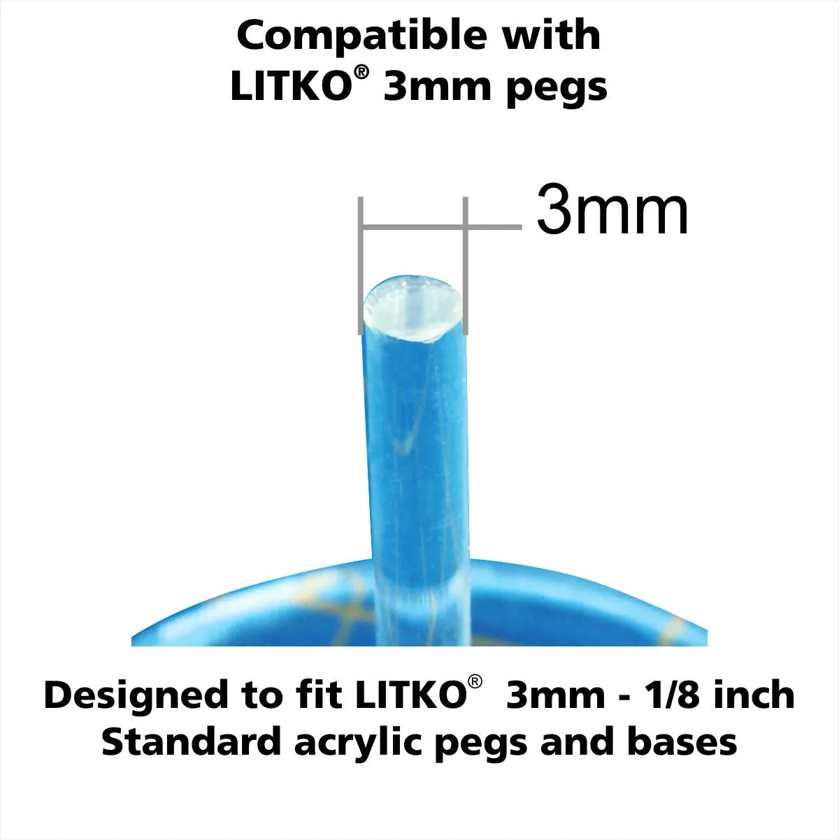 LITKO 1-inch Hex Flight Bases Compatible with Starfire (10)